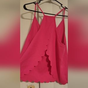 Shein open back hot pink tank top XL
